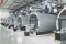 На рисунке показаны водогрейные котлы Vitomax с газовыми горелками.